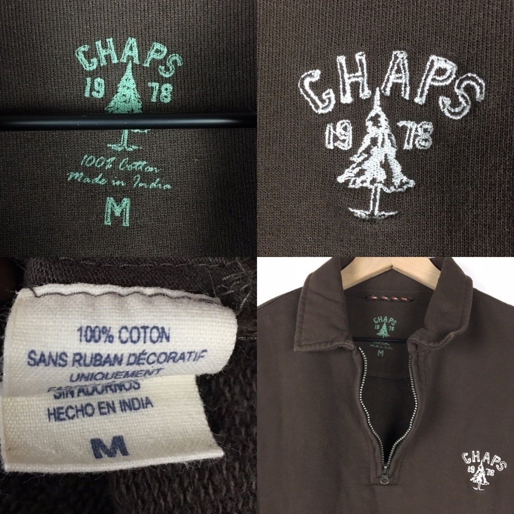 Chaps Size Medium Pullover Long Sleeve Quarter Zi… - image 5